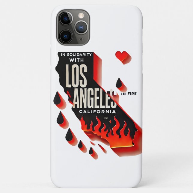 CAPA PARA iPhone 11 PRO MAX EN SOLIDARIDAD CON LOS ANGELES CALIFORNIA (Verso)