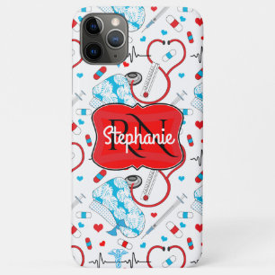 Capa Para iPhone 11 Pro Max Enfermeiro de estetoscópio bonito   Nome do Padr