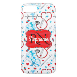 Capa Para iPhone 11 Pro Max Enfermeiro de estetoscópio bonito | Nome do Padrão