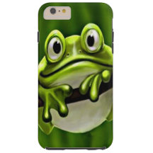 Engraçado Adorável Sapo Verde Sorridente Em Árvore