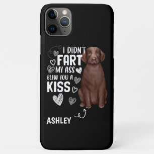 Capa Para iPhone 11 Pro Max Engraçado Labrador Retriever Fart Beije Legal Cach