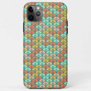 Capa Para iPhone 11 Pro Max Escala de Peixes Geométricos Modernos Coloridos