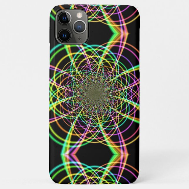 Capa Para iPhone 11 Pro Max Espiral Arco-Íris Louco (Verso)
