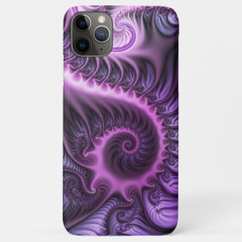 Capa Para iPhone 11 Pro Max Espiral De Arte Fractal, Roxal, Rosa-Legal, vívida