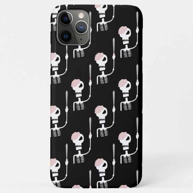 Capa Para iPhone 11 Pro Max Esqueleto de Halloween com uma espada  (Verso)