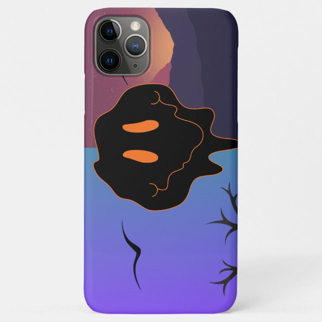 Capa Para iPhone 11 Pro Max Estojo de Telefone Artístico com Silhueta de Monst (Verso)