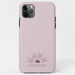 Capa Para iPhone 11 Pro Max Estojo de Telefone com Nome Minimalista Moderno