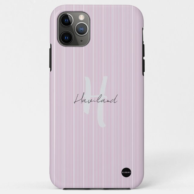Capa Para iPhone 11 Pro Max Estojo para iPhone / iPad Linhas Rosa Claro (Verso)