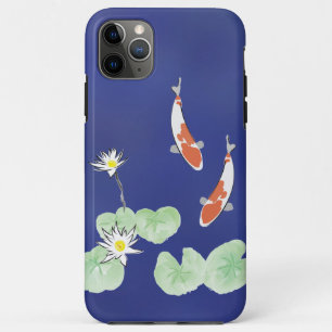 Capa Para iPhone 11 Pro Max Estojo Resistente para iPhone Azul Lago de Koi