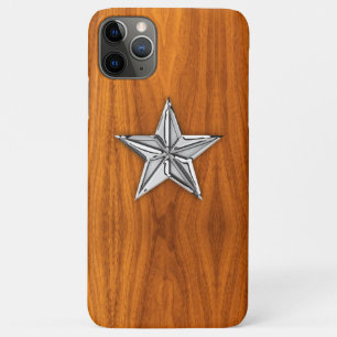 Capa Para iPhone 11 Pro Max Estrela Náutica no Estilo Teak Veneza