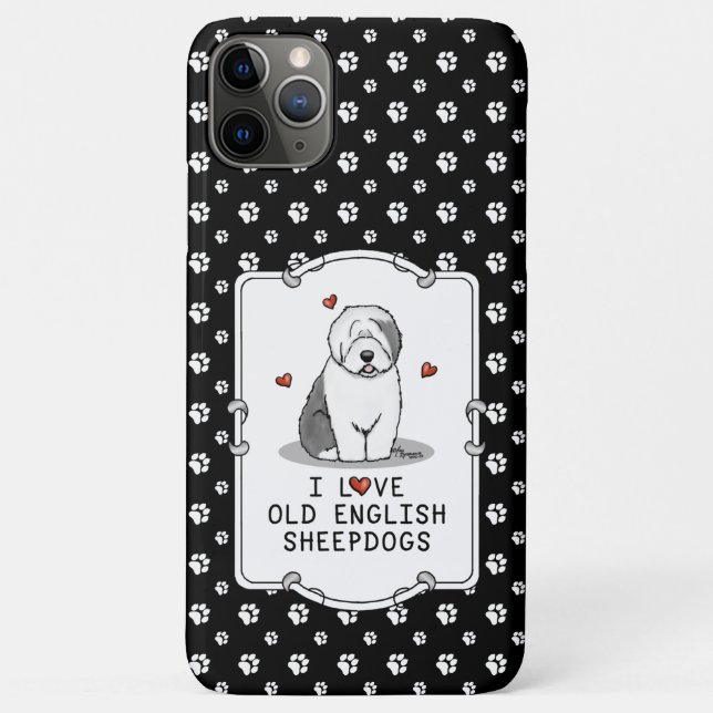 Capa Para iPhone 11 Pro Max Eu Amo Covinhos (Cinza 1) Cachorros (OES) (Verso)