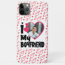 Eu amo meu Namorado personalizado caso-mate de fot