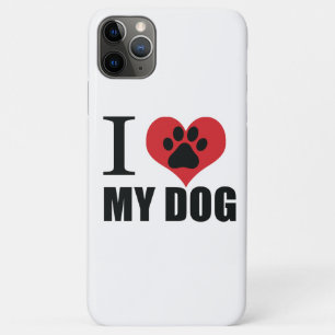 Capa Para iPhone 11 Pro Max Eu amo meu travesseiro decorativo de cachorro