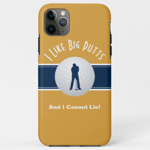 Capa Para iPhone 11 Pro Max Eu Gosto de Grandes Tacos Humor de Golfe Diversão 