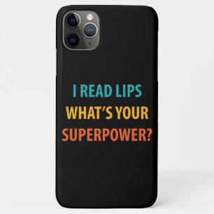Capa Para iPhone 11 Pro Max Eu leio Lábios Qual é a sua surdez superpoderosa