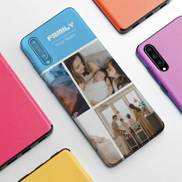 Capa Para iPhone 11 Pro Max Family Photo Collage blue 4 Picture Case-Mate iPho