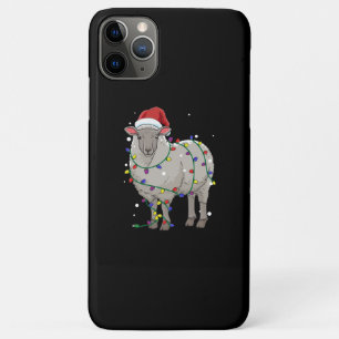 Capa Para iPhone 11 Pro Max Feliz Natal de Ovelha Presente do Papai Noel