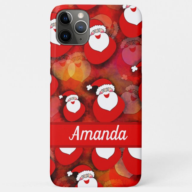 Capa Para iPhone 11 Pro Max Feliz Pai Natal Sem Olhos (Verso)