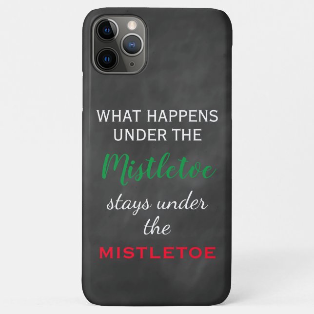 Capa Para iPhone 11 Pro Max Feriado Mistletodo Chalkboard (Verso)