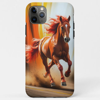 Capa Para iPhone 11 Pro Max Fiery Running Horse – Dynamic Energy Art
