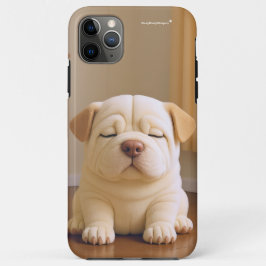 Capa Para iPhone 11 Pro Max Filhote de Shar Pei - Serenidade Suave por WangWan