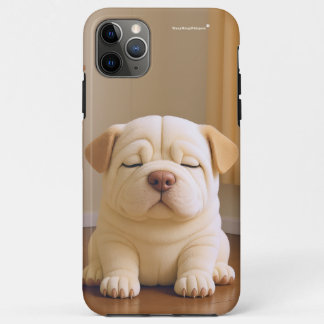 Capa Para iPhone 11 Pro Max Filhote de Shar Pei - Serenidade Suave por WangWan