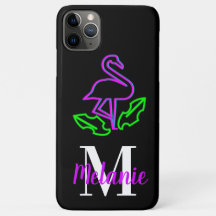 Flamingo Tropical Neon Moderno Violeta Fluorescent