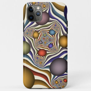 Capa Para iPhone 11 Pro Max Flexibindo Arte Fractal Colorida Abstrato