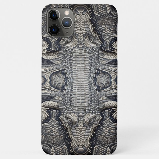 Capa Para iPhone 11 Pro Max Flippiges cooles Kroko Top Design für (Verso)