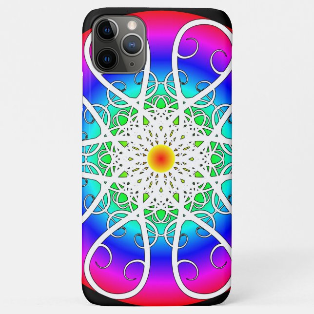 Capa Para iPhone 11 Pro Max Flores de abstrato (Verso)
