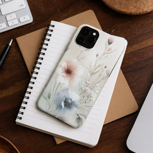 Capa Para iPhone 11 Pro Max Flores de Aquarela Delicadas Clássicas