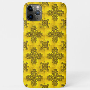 Capa Para iPhone 11 Pro Max Flores de Artdeco no Estilo Retroativo