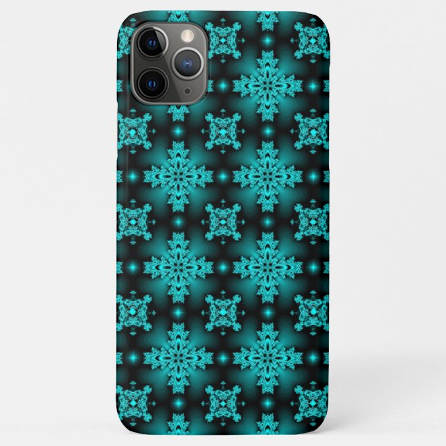 Capa Para iPhone 11 Pro Max Flores de Artdeco no Estilo Retroativo (Verso)