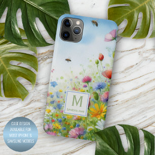 Capa Para iPhone 11 Pro Max Flores Primavera coloridas Florais Aquarelas