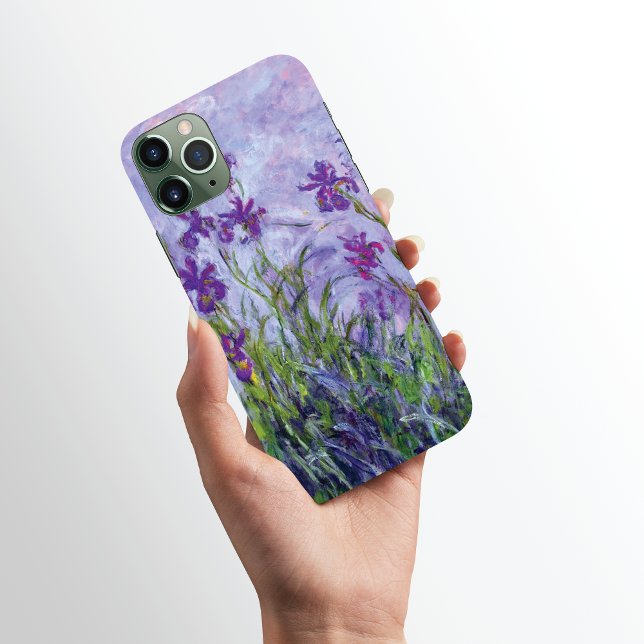 Capa Para iPhone 11 Pro Max Flores Roxas Iris Claude Monet (Criador carregado)