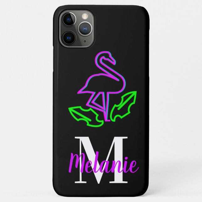 Capa Para iPhone 11 Pro Max Flourescent Tropical de Neon Moderno (Verso)
