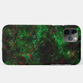 Capa Para iPhone 11 Pro Max Flutuação das manchas escuras em verde-vivo e verm