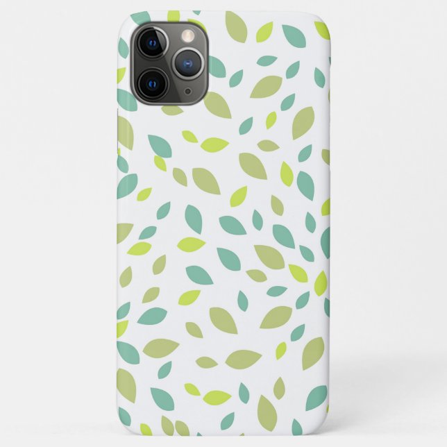Capa Para iPhone 11 Pro Max Folhas (Verde) (Verso)