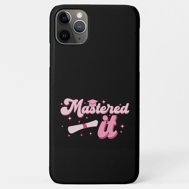 Capa Para iPhone 11 Pro Max Formou-se Mestrado Graduado MBA Graduação (Verso)
