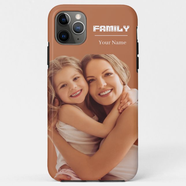 Capa Para iPhone 11 Pro Max Foto de Família Rosa 1 Imagem (Verso)