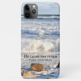 Capa Para iPhone 11 Pro Max Foto de Stormy Sea Ele Calma a Bíblia das Tempesta