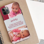 Capa Para iPhone 11 Pro Max Fotos de Menina com Palavras Adoráveis para Pai<br><div class="desc">Capa de telefone de fotos de bebês para você personalizar com suas próprias fotos. Tem uma frase adorável que diz "pai eu te amo tanto que meu coração pode explodir em um milhão de beijos". O modelo está preparado para você adicionar duas de suas fotos favoritas. Você também pode editar...</div>
