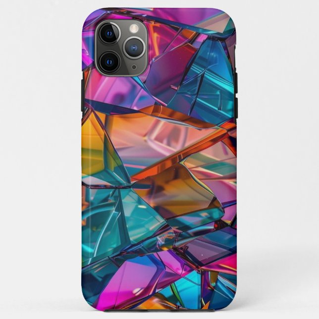 Capa Para iPhone 11 Pro Max Fragmentos prismáticos (Verso)
