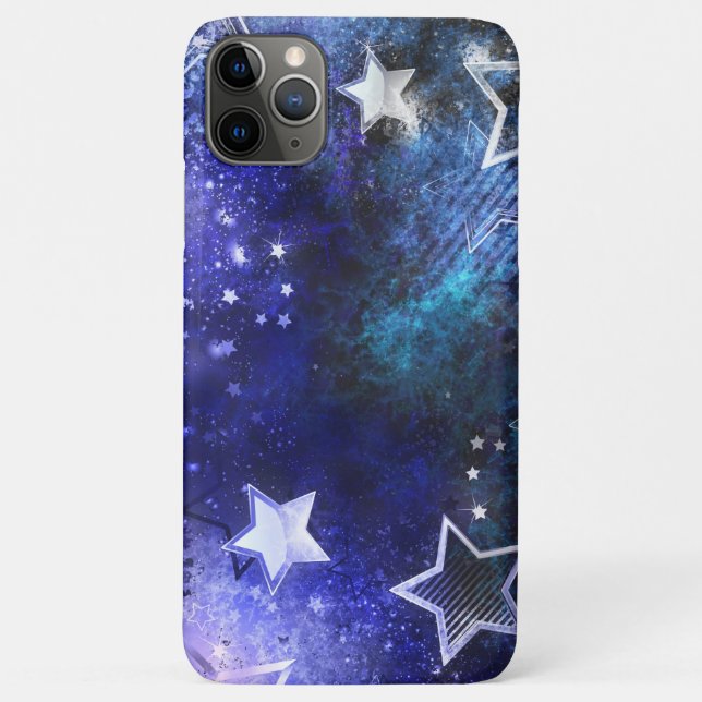 Capa Para iPhone 11 Pro Max Fundo de Espaço com Estrelas (Verso)