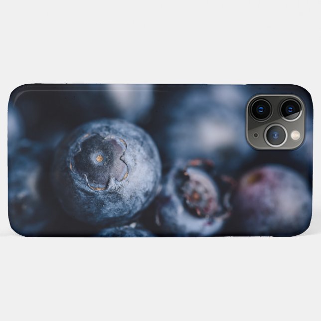 Capa Para iPhone 11 Pro Max fundo de mirtilo (Verso (horizontal))