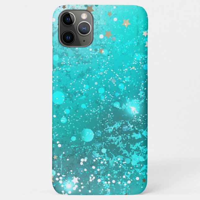 Capa Para iPhone 11 Pro Max Fundo do Mint Turquoise Foil (Verso)