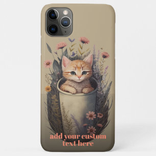 Capa Para iPhone 11 Pro Max Gatinho de Cachorro de Gato Selvagem Personalizado