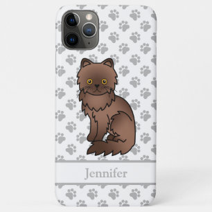 Capa Para iPhone 11 Pro Max Gato e nome do cartoon de chocolate em forma de ga