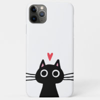 Gato Preto Bonito com Coração
