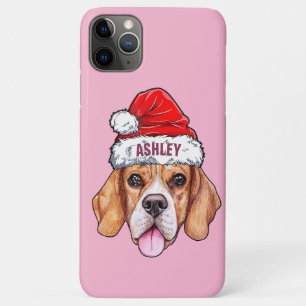Capa Para iPhone 11 Pro Max German shepherd com o cachorro de Natal